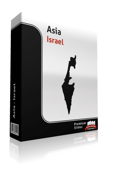 Israel country map with flag and shadow effect presentation Stock