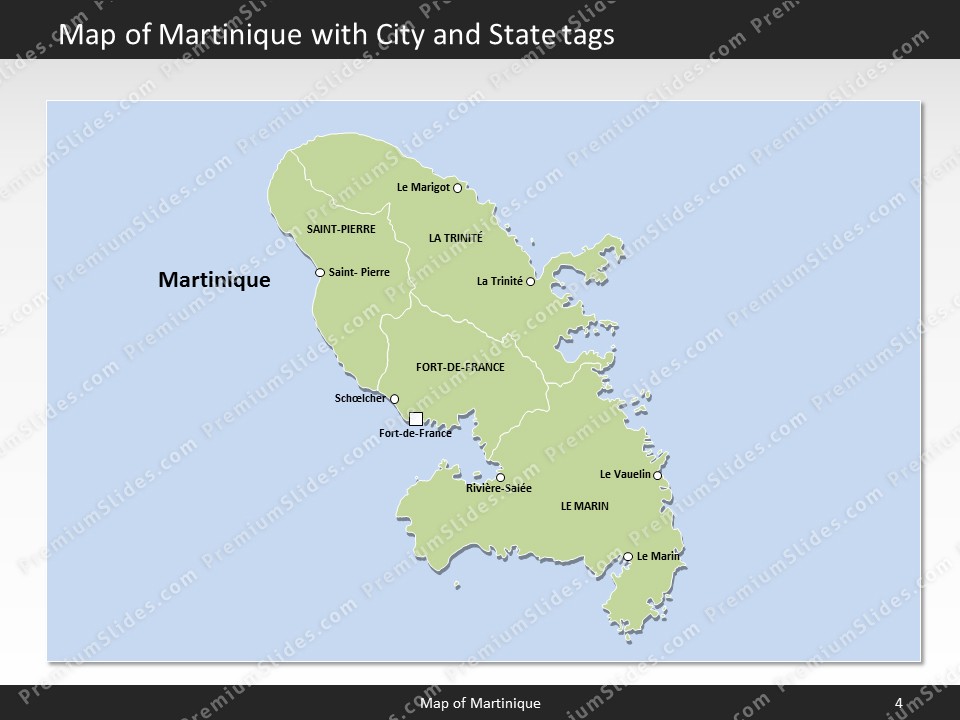 Martinique - Political Map print by Editors Choice