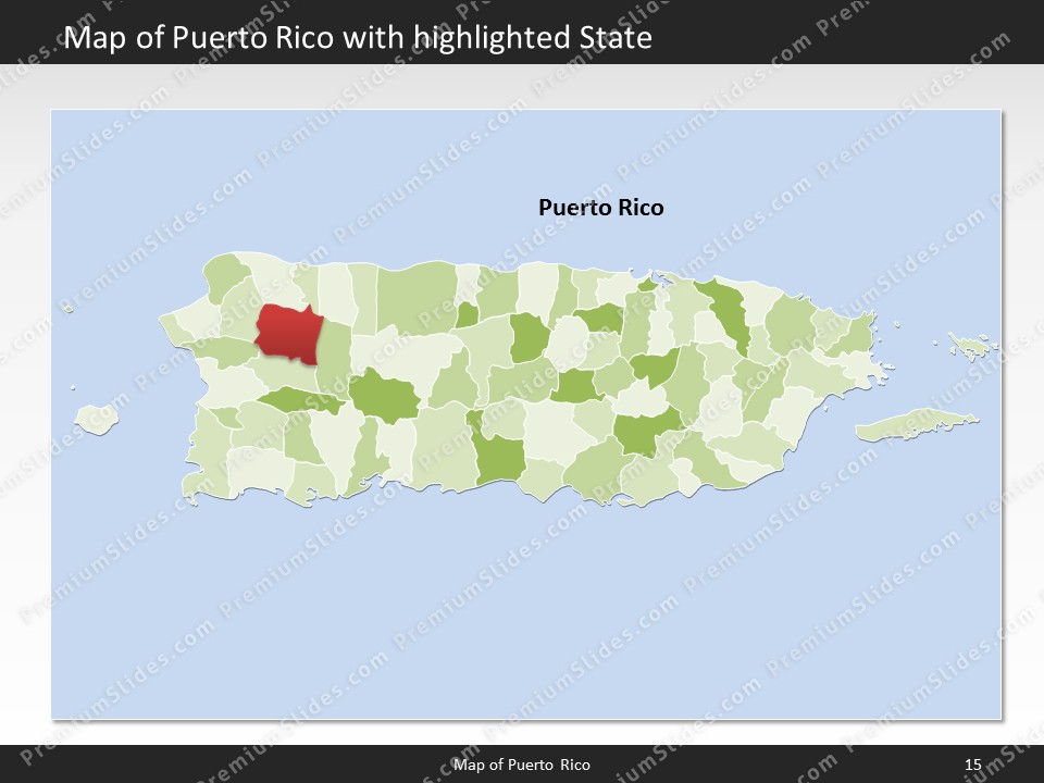 Puerto Rico Map Editable Map of Puerto Rico for PowerPoint Download directly