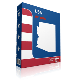 Arizona County Map Template for PowerPoint 