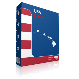 Hawaii County Map Template for PowerPoint 