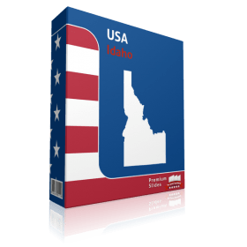 Idaho County Map Template for PowerPoint 