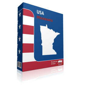 Minnesota County Map Template for PowerPoint 