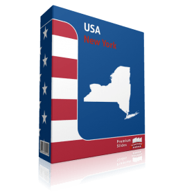 New York County Map Template for PowerPoint 
