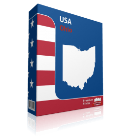 Ohio County Map Template for PowerPoint 