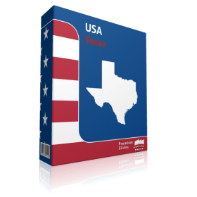 Texas County Map Template for PowerPoint 