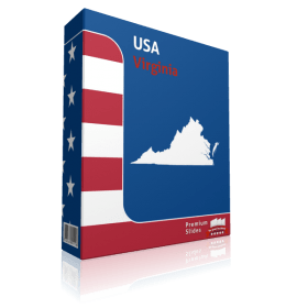 Virginia County Map Template for PowerPoint 