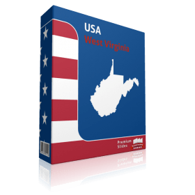 West Virginia County Map Template for PowerPoint 